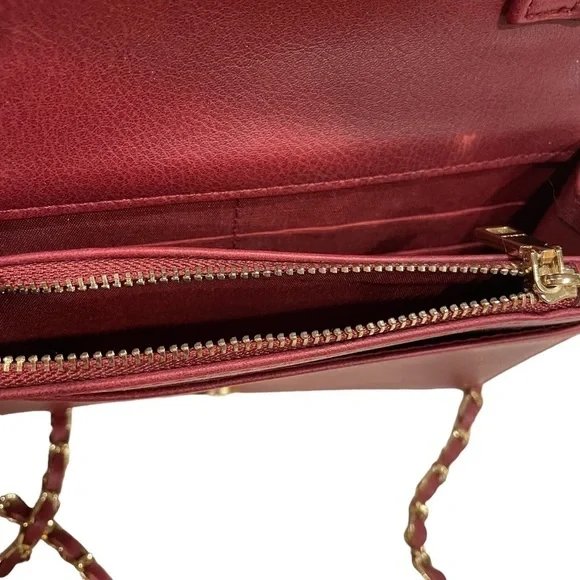 BEBE Deep Burgundy Crossbody Purse. - Picture 5 of 8